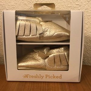 Freshly Picked Platinum Moccasins